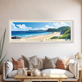 Yugihama Beach, Japan Panoramic Beach Print, Vacation Gift, Japan Wall Art, Beach Painting, Beach Decor, Beach Painting