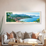 Zihuatanejo, Mexico Panoramic Beach Print, Vacation Gift, Mexico Wall Art, Framed Canvas Print, Framed Beach Painting