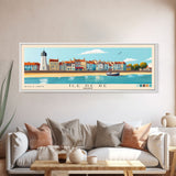 Île de Ré, France Panoramic Print, Vacation Gift, France Wall Art, Beach Painting, Beach Decor, Beach Or Lakehouse Art