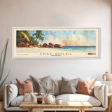 Anse Soleil, Seychelles Watercolor Beach Print, Vacation Gift, Seychelles Wall Art, Framed Canvas Print, Framed Beach Painting