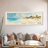 Chill Island Beach, Bahamas Watercolor Beach Print, Vacation Gift, Bahamas Wall Art, Framed Canvas Print, Framed Beach Painting