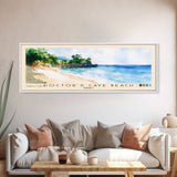 Doctor’s Cave Beach, Jamaica Watercolor Beach Print, Vacation Gift, Jamaica Wall Art, Framed Canvas Print, Framed Beach Painting