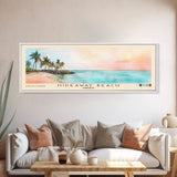 Hideaway Beach, Bahamas Watercolor Beach Print, Vacation Gift, Bahamas Wall Art, Framed Canvas Print, Framed Beach Painting