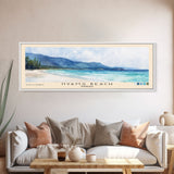 Hyams Beach, Australia Watercolor Beach Print, Vacation Gift, Australia Wall Art, Framed Canvas Print, Framed Beach Painting