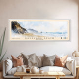 Karekare Beach, New Zealand Watercolor Beach Print, Vacation Gift, New Zealand Wall Art, Framed Canvas Print, Framed Beach Painting