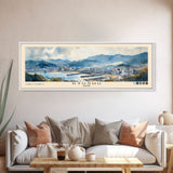 Kyushu, Japan Watercolor Beach Print, Vacation Gift, Japan Wall Art, Framed Canvas Print, Framed Beach Painting