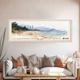 Lamma Power Station Beach, Hong Kong Watercolor Beach Print, Vacation Gift, Hong Kong Wall Art, Framed Canvas Print, Framed Beach Painting