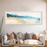 Long Beach, Vietnam Watercolor Beach Print, Vacation Gift, Vietnam Wall Art, Beach Painting, Beach Decor, Beach Painting