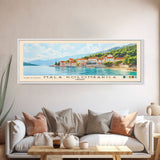 Mala Kolombarica, Croatia Watercolor Beach Print, Vacation Gift, Croatia Wall Art, Framed Canvas Print, Framed Beach Painting