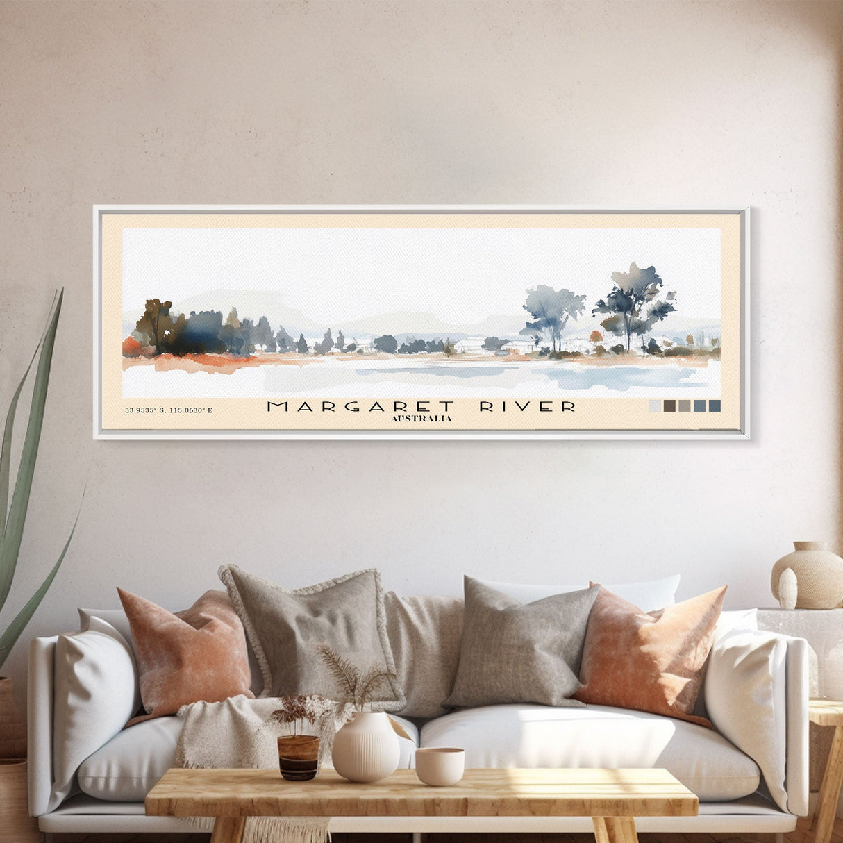 Margaret River, Australia Watercolor Beach Print, Vacation Gift, Australia Wall Art, Beach Painting, Beach Decor, Beach Painting