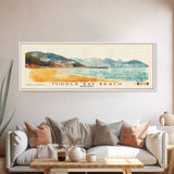 Middle Bay Beach, Hong Kong Watercolor Print, Vacation Gift, Hong Kong Wall Art, Beach Painting, Beach Decor, Large Wall Art, Wood Frame Art