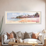 Mirissa, Sri Lanka Watercolor Beach Print, Vacation Gift, Sri Lanka Wall Art, Framed Canvas Print, Framed Beach Painting