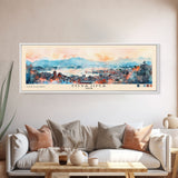 Miyajima, Japan Watercolor Print, Vacation Gift, Japan Wall Art, Beach Painting, Beach Decor, Large Wall Art, Wood Frame Art