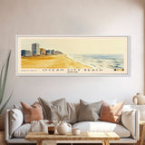 Ocean City Beach, Maryland Watercolor Beach Print, Vacation Gift, Maryland Wall Art, Framed Canvas Print, Framed Beach Painting