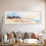 Palolem Beach, India Watercolor Beach Print, Vacation Gift, India Wall Art, Framed Canvas Print, Framed Beach Painting