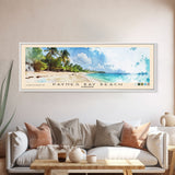 Paynes Bay Beach, Barbados Watercolor Print, Vacation Gift, Barbados Wall Art, Beach Painting, Beach Decor, Large Wall Art, Wood Frame Art