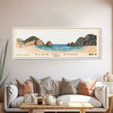 Playa del Amor, Mexico Watercolor Beach Print, Vacation Gift, Mexico Wall Art, Framed Canvas Print, Framed Beach Painting