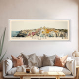 Procida, Italy Watercolor Beach Print, Vacation Gift, Italy Wall Art, Framed Canvas Print, Framed Beach Painting