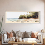 Puerto Seco Beach, Jamaica Watercolor Beach Print, Vacation Gift, Jamaica Wall Art, Framed Canvas Print, Framed Beach Painting