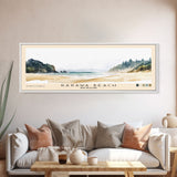 Rarawa Beach, New Zealand Watercolor Print, Vacation Gift, New Zealand Wall Art, Beach Painting, Beach Decor, Large Wall Art, Wood Frame Art