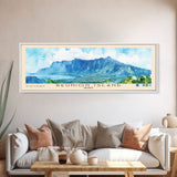 Reunion Island, France Watercolor Beach Print, Vacation Gift, France Wall Art, Framed Canvas Print, Framed Beach Painting