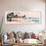 Secret Beach, Belize Watercolor Print, Vacation Gift, Belize Wall Art, Beach Painting, Beach Decor, Large Wall Art, Wood Frame Art