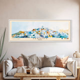 Serifos, Greece Watercolor Print, Vacation Gift, Greece Wall Art, Beach Painting, Beach Decor, Large Wall Art, Wood Frame Art