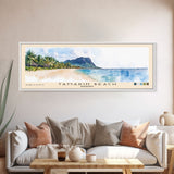 Tamarin Beach, Mauritius Watercolor Beach Print, Vacation Gift, Mauritius Wall Art, Framed Canvas Print, Framed Beach Painting