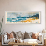 Timmendorfer Strand, Germany Watercolor Beach Print, Vacation Gift, Germany Wall Art, Framed Canvas Print, Framed Beach Painting