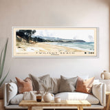 Twilight Beach, Australia Watercolor Beach Print, Vacation Gift, Australia Wall Art, Framed Canvas Print, Framed Beach Painting