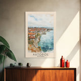 Ahtopol, Bulgaria Watercolor Beach Print, Vacation Gift, Bulgaria Wall Art, Beach Painting, Beach Decor, Beach Painting