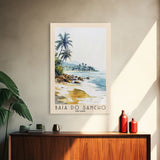 Baía do Sancho, Brazil Watercolor Beach Print, Vacation Gift, Brazil Wall Art, Beach Painting, Beach Decor, Beach Painting