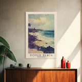 Dover Beach, Barbados Watercolor Beach Print, Vacation Gift, Barbados Wall Art, Framed Canvas Print, Framed Beach Painting