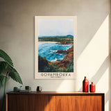 Goyambokka, Sri Lanka Watercolor Beach Print, Vacation Gift, Sri Lanka Wall Art, Framed Canvas Print, Framed Beach Painting