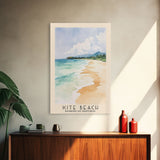 Kite Beach, Dominican Republic Watercolor Beach Print, Vacation Gift, Dominican Republic Wall Art, Framed Canvas Print, Framed Beach Painting