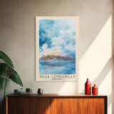 Nusa Lembongan, Indonesia Watercolor Print, Vacation Gift, Indonesia Wall Art, Beach Painting, Beach Decor, Large Wall Art, Wood Frame Art