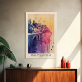 Palmarola, Italy Watercolor Print, Vacation Gift, Italy Wall Art, Beach Painting, Beach Decor, Large Wall Art, Wood Frame Art