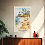 Passikuda, Sri Lanka Watercolor Beach Print, Vacation Gift, Sri Lanka Wall Art, Beach Painting, Beach Decor, Beach Painting