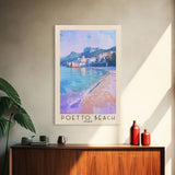 Poetto Beach, Italy Watercolor Beach Print, Vacation Gift, Italy Wall Art, Beach Painting, Beach Decor, Beach Painting