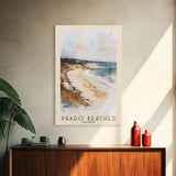 Prado Beaches, France Watercolor Beach Print, Vacation Gift, France Wall Art, Beach Painting, Beach Decor, Beach Painting