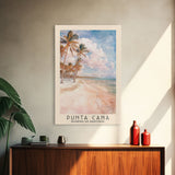 Punta Cana, Dominican Republic Watercolor Beach Print, Vacation Gift, Dominican Republic Wall Art, Beach Painting, Beach Decor, Beach Painting