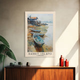 Rabbit Island, Cambodia Watercolor Beach Print, Vacation Gift, Cambodia Wall Art, Framed Canvas Print, Framed Beach Painting