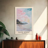 Raja Ampat, Indonesia Watercolor Beach Print, Vacation Gift, Indonesia Wall Art, Beach Painting, Beach Decor, Beach Painting