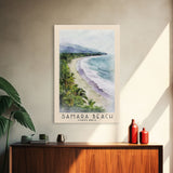 Samara Beach, Costa Rica Watercolor Print, Vacation Gift, Costa Rica Wall Art, Beach Painting, Beach Decor, Large Wall Art, Wood Frame Art