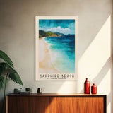 Sapphire Beach, US Virgin islands Watercolor Beach Print, Vacation Gift, US Virgin islands Wall Art, Beach Painting, Beach Decor, Beach Painting