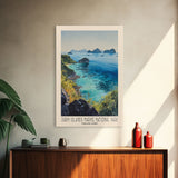 Surin Islands Marine National Park, Thailand Watercolor Print, Vacation Gift, Thailand Wall Art, Beach Painting, Beach Decor, Large Wall Art, Wood Frame Art