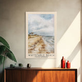 Whitstable beach, United Kingdom Watercolor Beach Print, Vacation Gift, United Kingdom Wall Art, Beach Painting, Beach Decor, Beach Painting