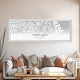 Panoramic Copenhagen City Map, Denmark Art, Map Print, Minimalist Wall Art, Canvas Art, Housewarming Gift, Street Map Art, Closing Gift