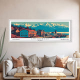 Anchorage Alaska Panoramic Travel Poster Canvas Print