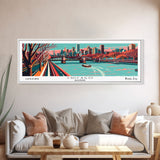 Chicago Illinois Panoramic Travel Poster Canvas Print